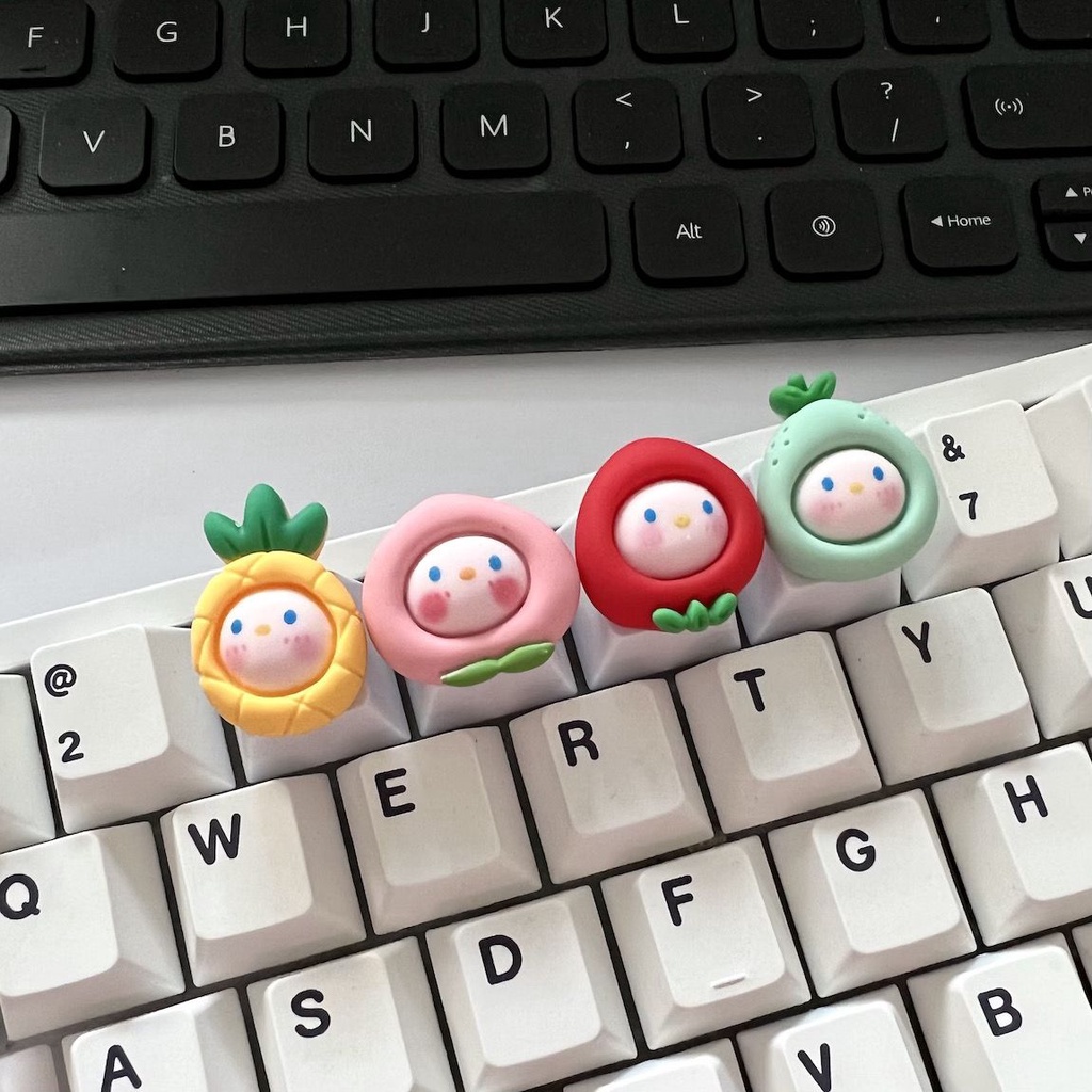 Cute Fruit Baby Keycap Cross Axis Mechanical Keyboard Handmade Keycap ...