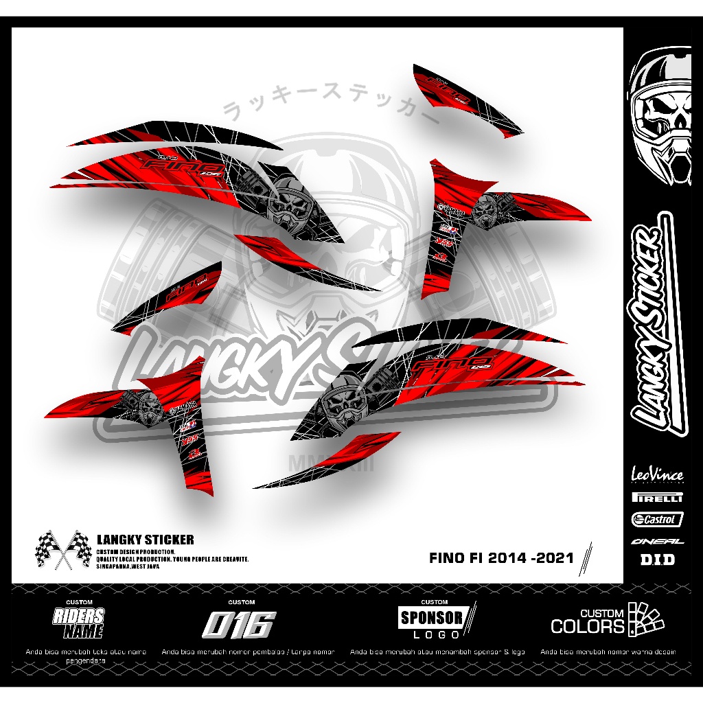 Striping/ Sticker Fino Fi 2014/2021Racing Style V3 | Shopee Philippines