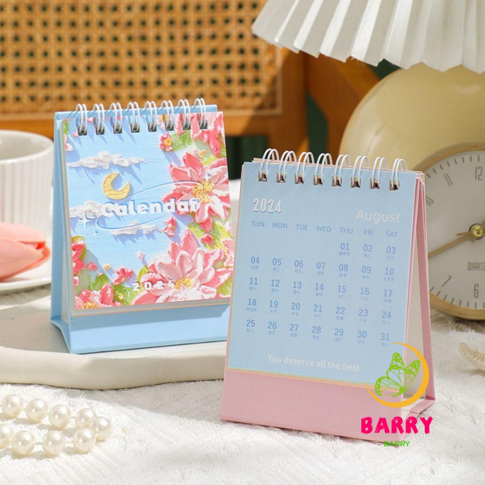 BARRY 2024 Calendar, Standing Flip Calendar Agenda Organizer Desktop