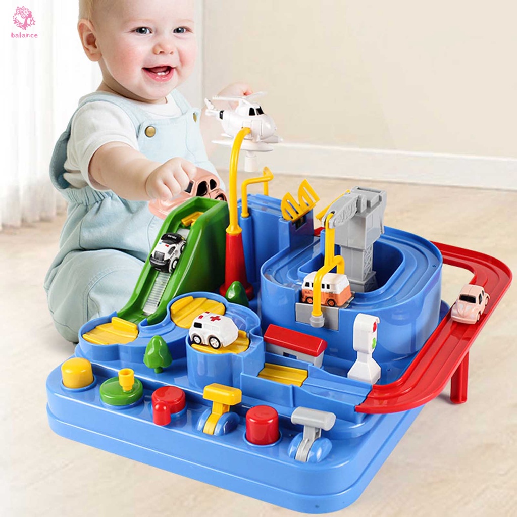 Adventure Car Track Race Rail Track Toys Mechanical Interactive Train ...
