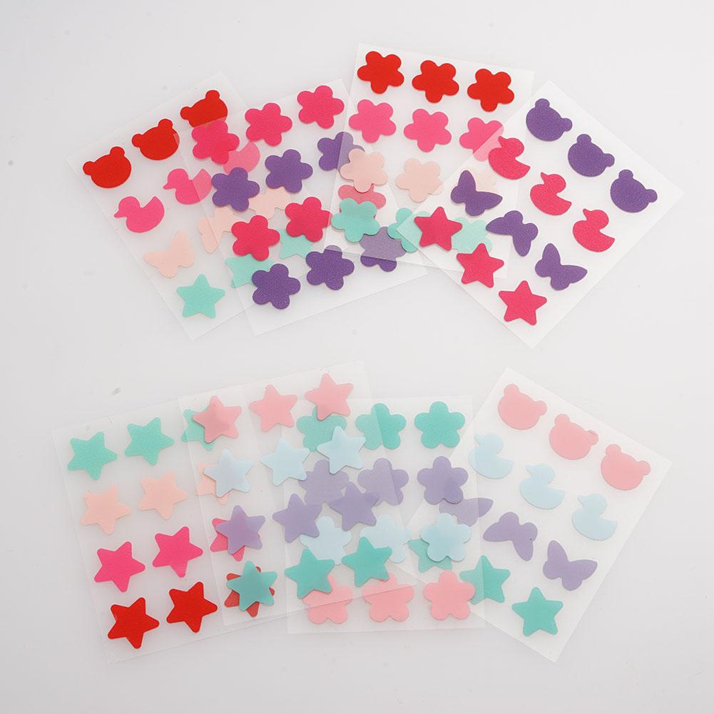 12pcs Mixed Color Acne Patch Pretty Pink Flower Star Bear Butterflies ...