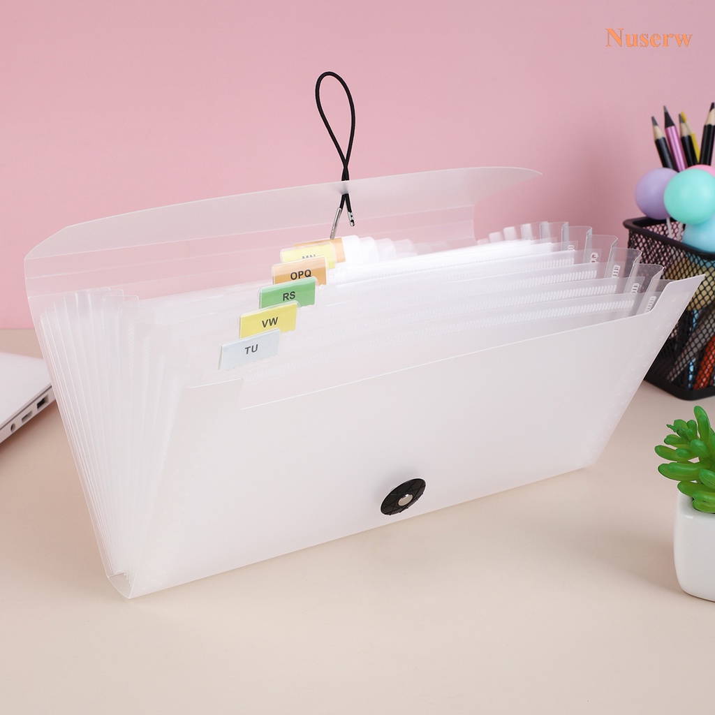 NUSERW 13 Pockets Size Long Expanding File Folder Document storage with ...