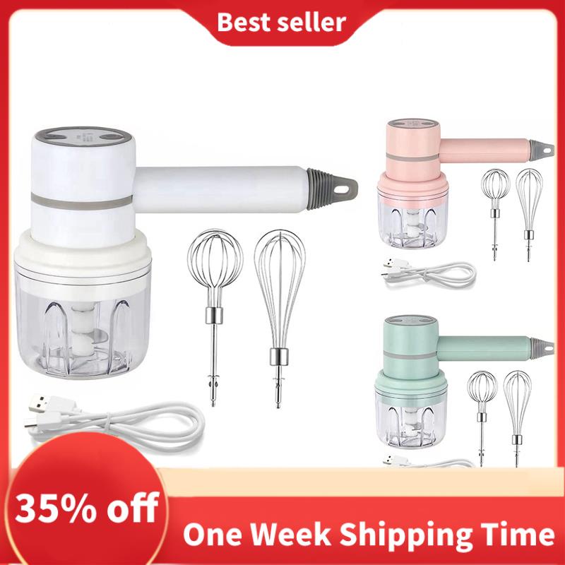 2023 Hand Mixer Cordless Electric Blender Portable MultiPurpose Food