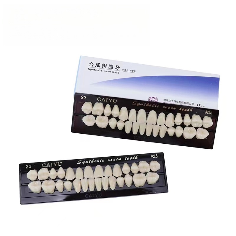 Dental Resin Denture Material A2 A3 Caiyu synthetic resin teeth 28*10 sets acrylic resin teeth