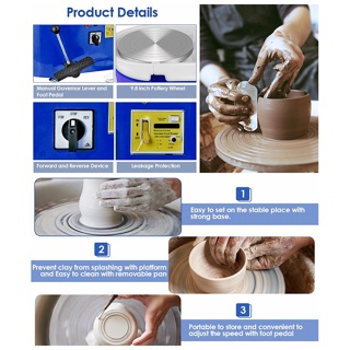 DIY Sculpting Clay Kits Electric Pottery Wheel Clay Art Craft Toys
