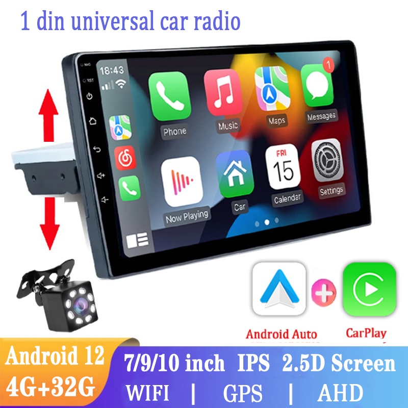 Android Autoradio 1 DIN Radio Coche Pantalla Táctil De 7 Pulgadas Con
