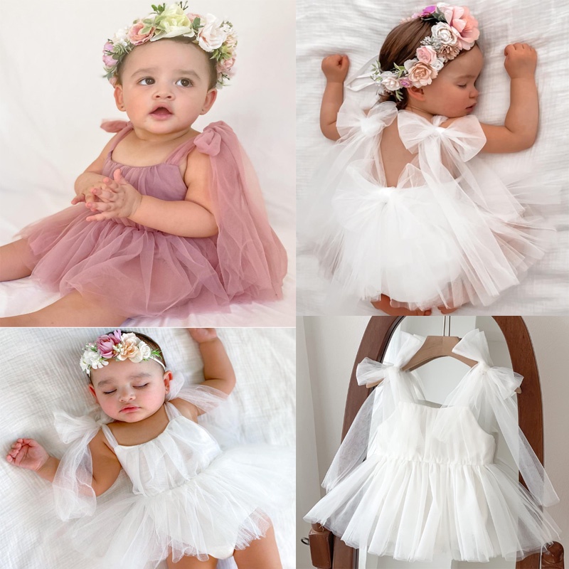 White Tutu Dress 1st Birthday Girl Baby Girl Princess Baptismal