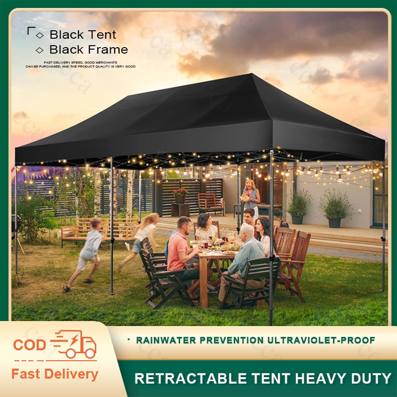 3x4.5 Canopy Tent Outdoor Tent Waterproof Heavy Duty Foldable Retractable Tent Shade Gazebo Tent Shopee Philippines