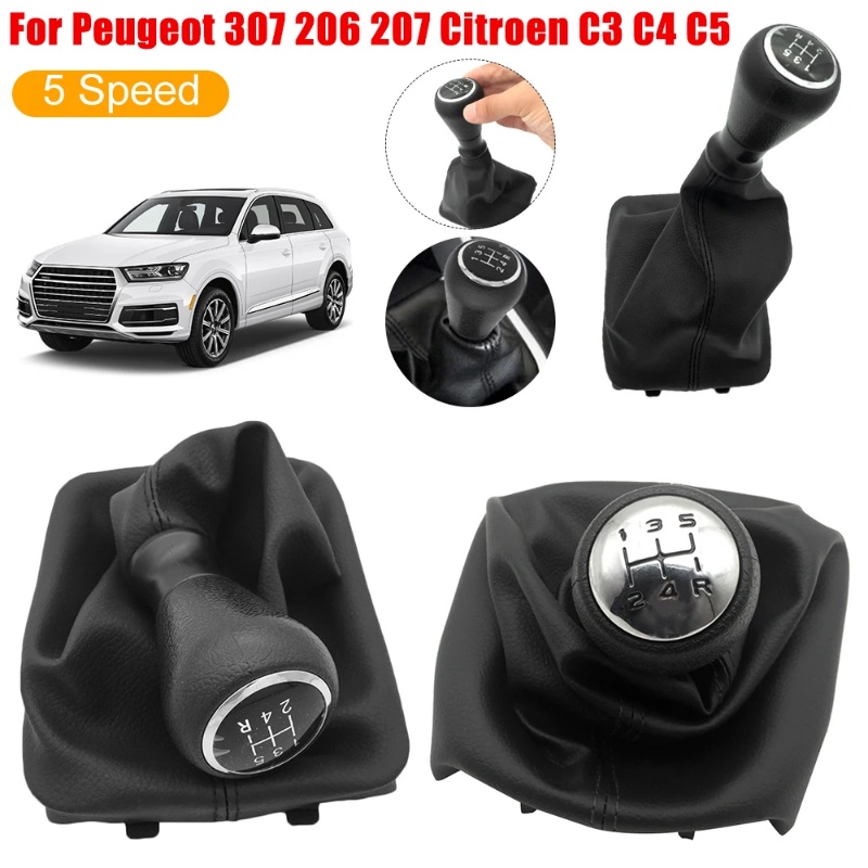 For Peugeot 206 207 307 Citroen C3/C4/C5 5 Speed Gear Shift Knob ...