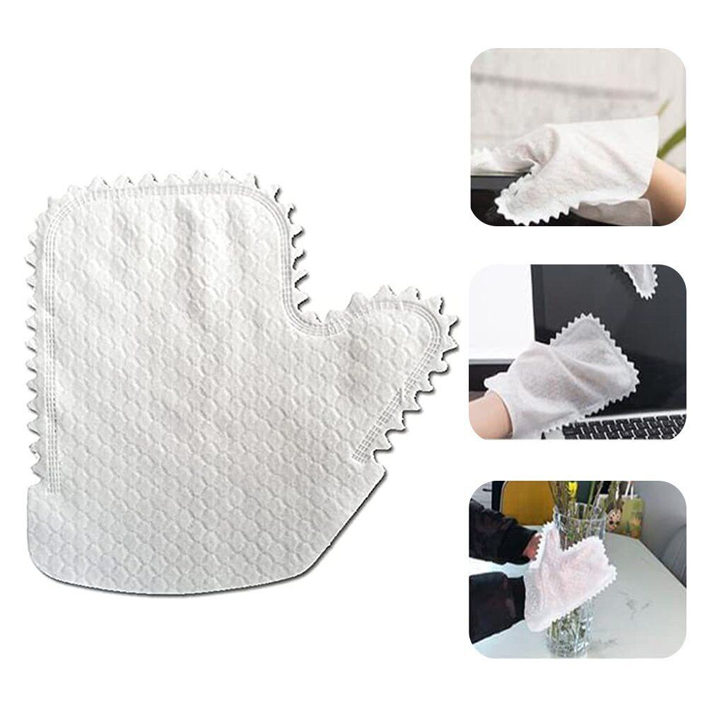 10Pcs Fish Scale Cleaning Duster Gloves Disposable Nonwoven Cleaning
