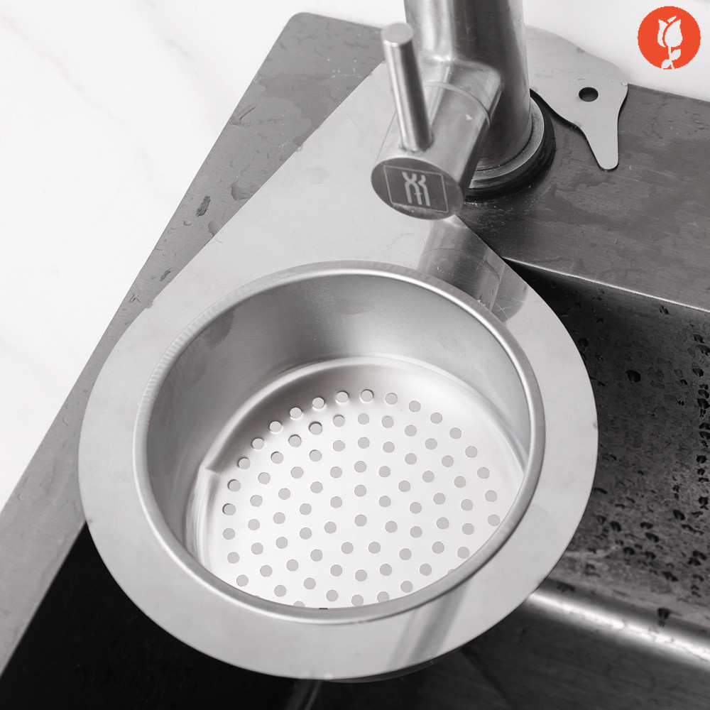 Swan Sink Strainer Basket Stainless Steel Corner Sink Strainer Kitchen ...