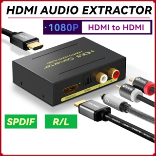 Convertisseur HDMI vers HDMI + Audio (SPDIF + R / L) (prise UE