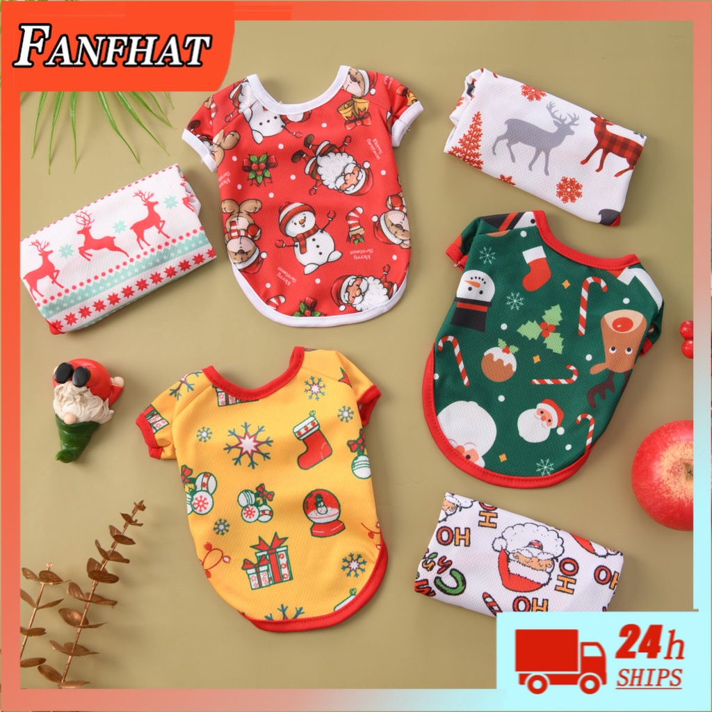 Pet Christmas Clothes Dog / Cat Clothes Pet Vest Small Dog Costume XSXXL Puppy Dogs Shirts