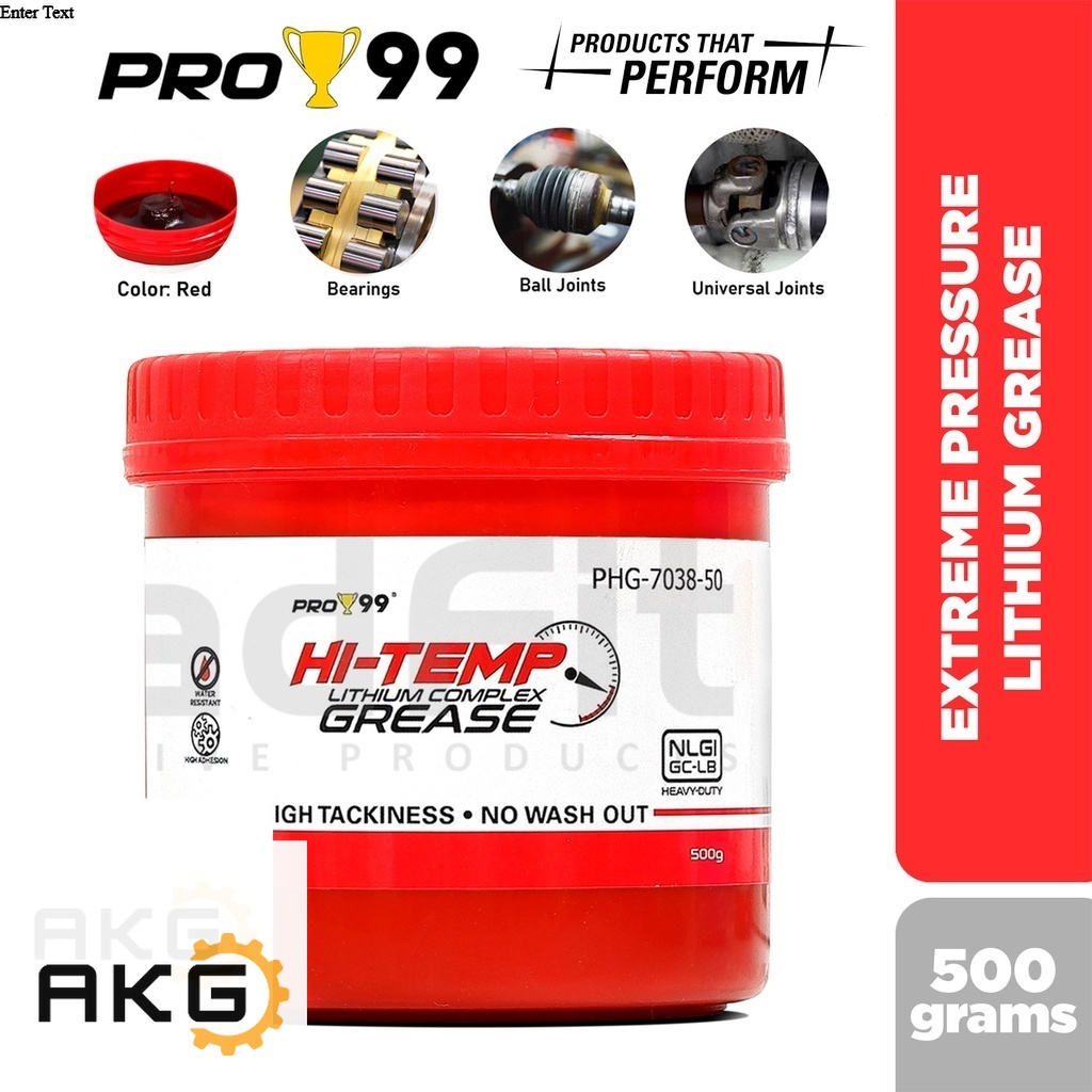 PRO99 High Temperature Hi-Temp Lithium Complex Grease Heavy Duty 500g ...