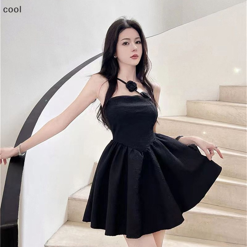 TINA Sexy Dress Women Floral Sling High Waist Chic Black Boll Gown 2023 ...