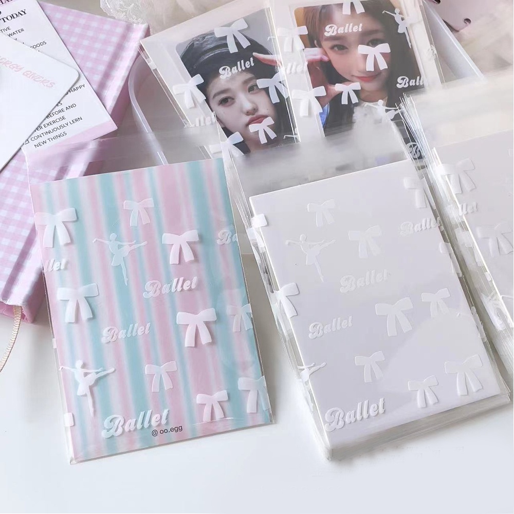 50PCS Packaging Bag Self-adhesive Opp Photo Card Holder Gift Card Cover ...