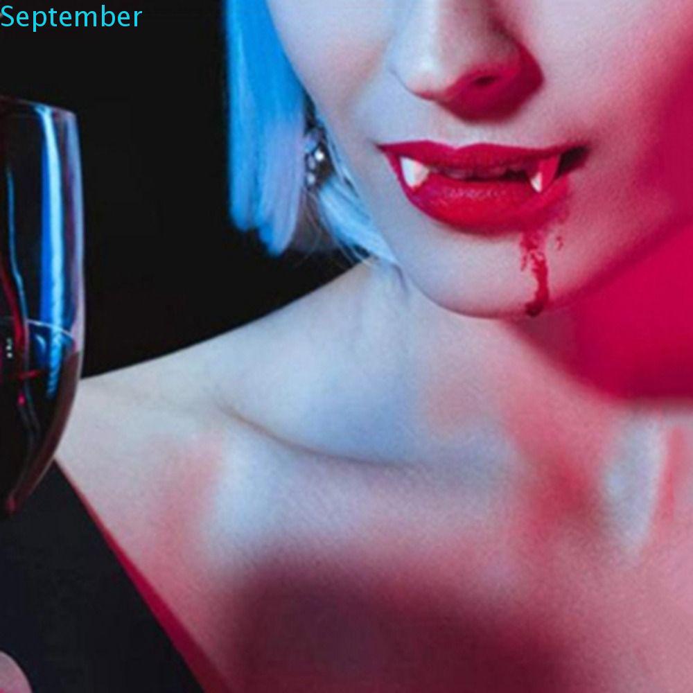 SEPTEMBER 1 Pair Resin Fangs, Resin Simulated Dentures, Horrific