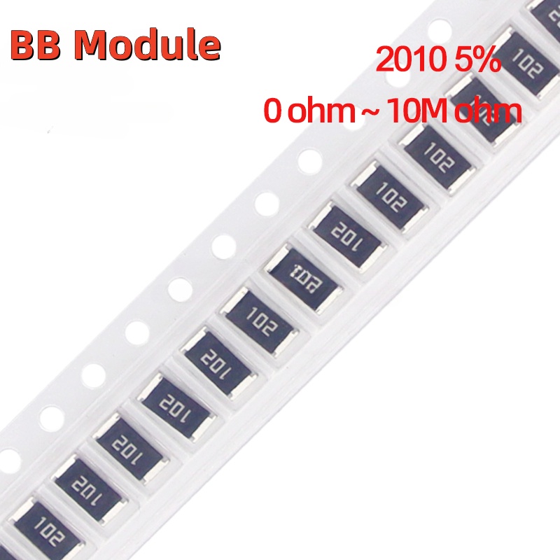 50 pcs 2010 5 3/4W Chip Resistor 0R10M 1 10 47 100 220 470 ohm 1R 10R