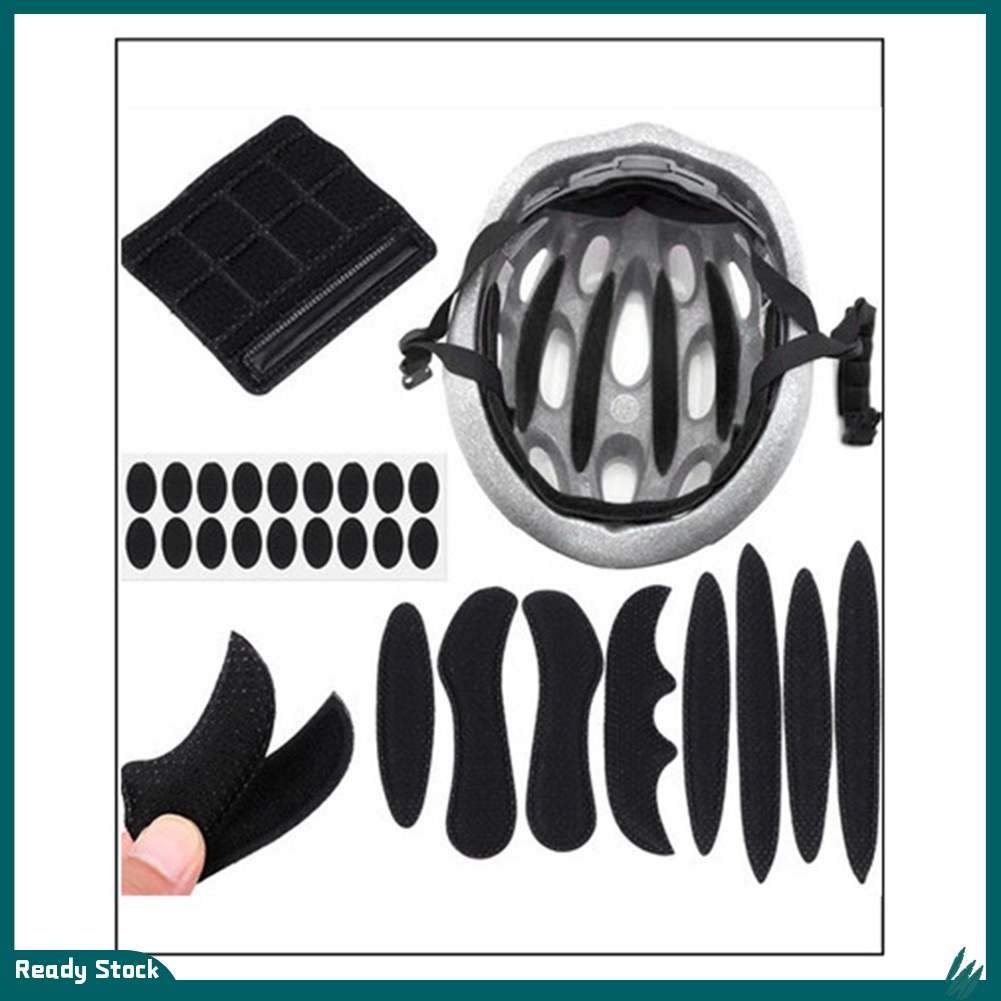 VICIGOPH Bike Helmet Liner Replacement Kit 9 Pieces Black Bike Liner