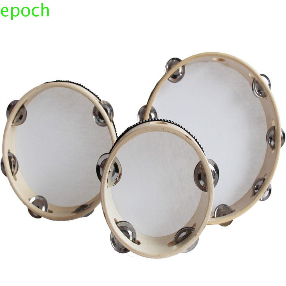 EPOCH Tambourine, 4/6/8/10inch Percussion Handheld Drum, Children Toys