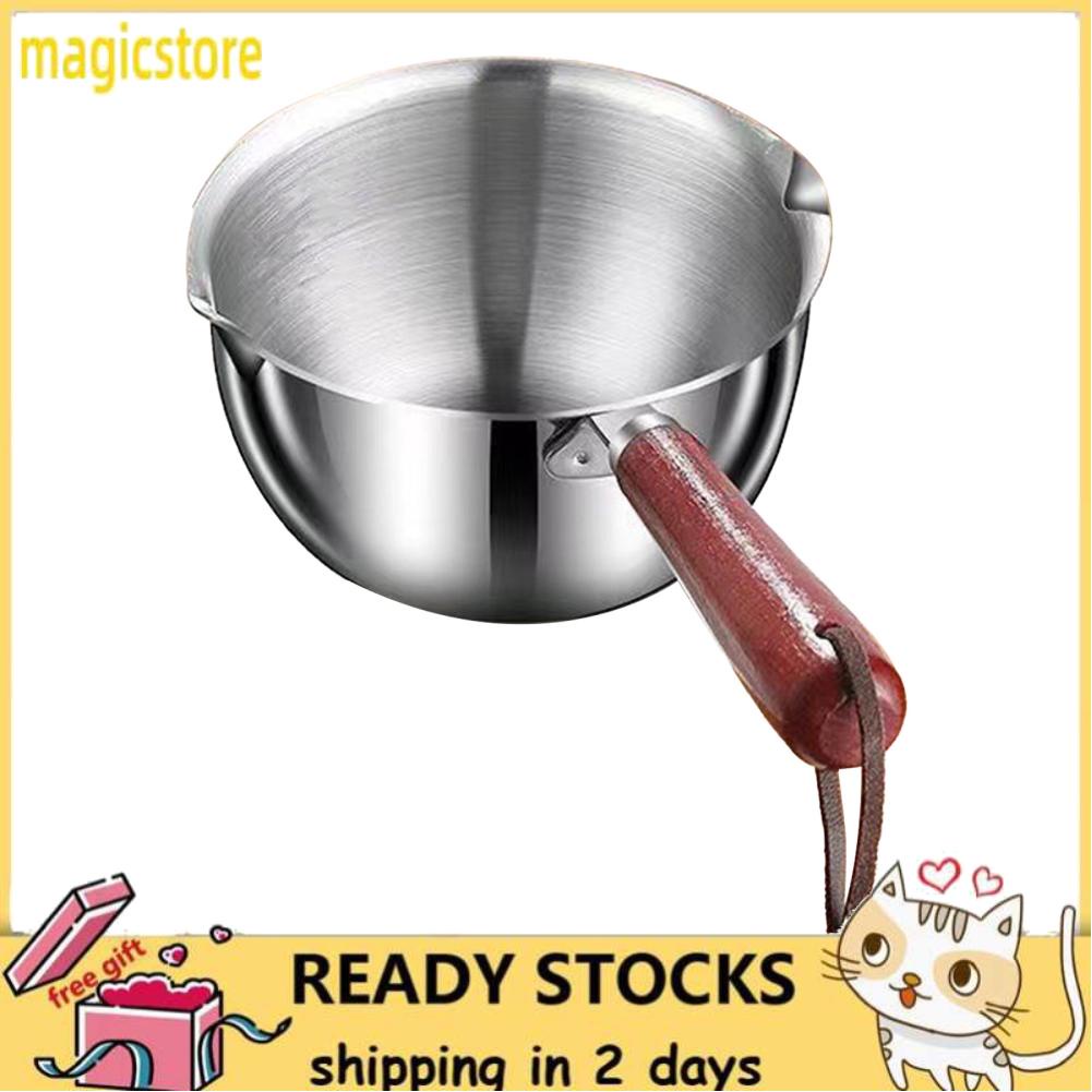 Magicstore Mini Butter Warmer Pot 300ml 304 Stainless Steel Oil Milk