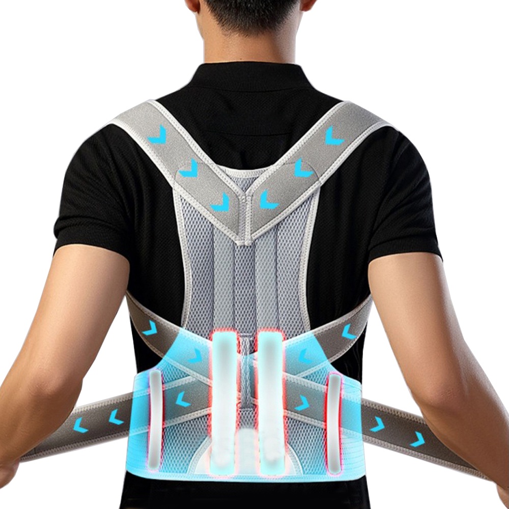 36cm*2pcs Alloy Bar Shoulder Therapy Scoliosis Back Brace Spine Corset 