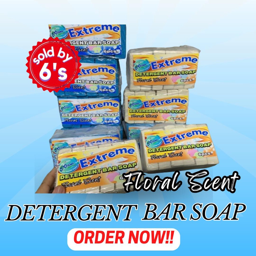 Extreme Laundry Detergent Bar Soap Floral Scent 6pcs Shopee Philippines