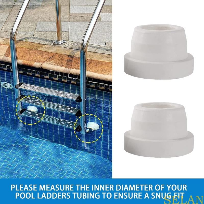 SELA 2x Outside Pool Ladder Bumpers for Inground Pool Ladder Rubber End