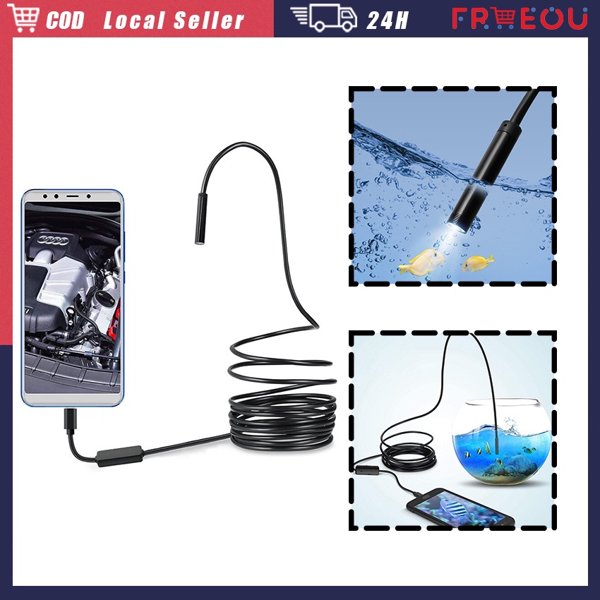 1 / 2 Meters Endoscope Camera for Android 5mm Len Inspection Pipe ...