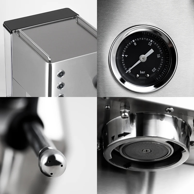 Gemilai CRM3007L Professional Dual Boilers Espresso Maker 1.7L Water