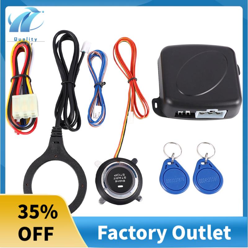 Superb Smart RFID Car Alarm System Push Engine Start Stop Button Lock ...