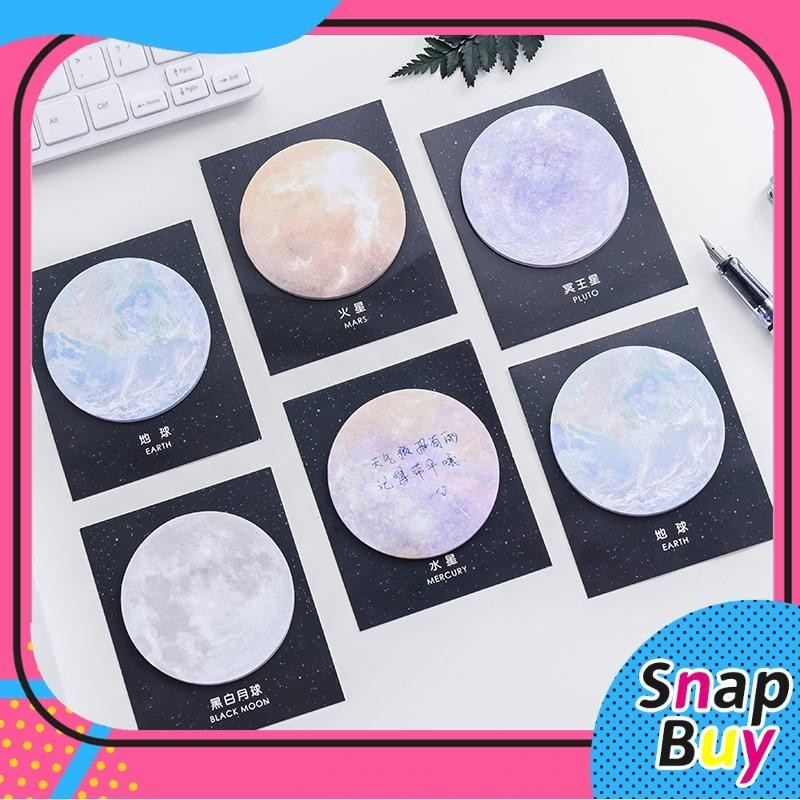 30 Sheets 7.5cm Planet Sticky Notes Office Supplies Self-Adhesive ...
