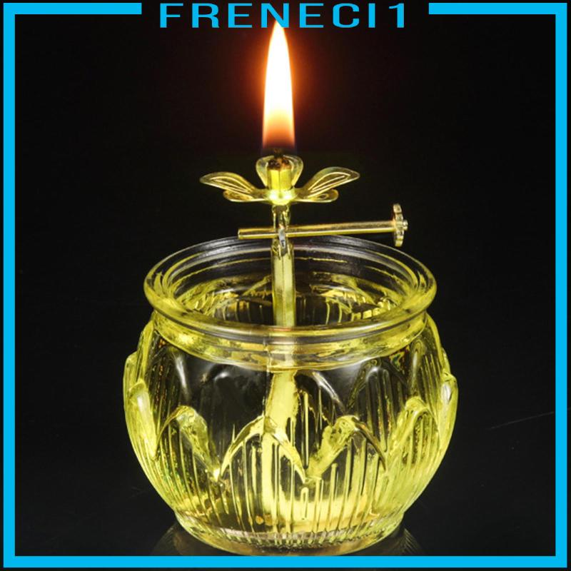 [Freneci1] Buddhist Ghee Lamp Diwali Butter Lamp Handmade Altar Supplies Oil Lamp with Wick for