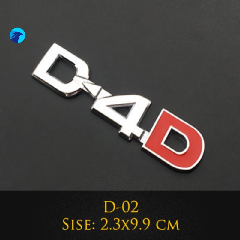 flightcar 3D Metal D4D Emblem Badge Sticker Decals For Toyota Land ...