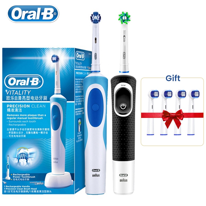 OralB Electric Toothbrush Rotation 3D Vibrate Clean Rechargeable Waterproof Adult Electric