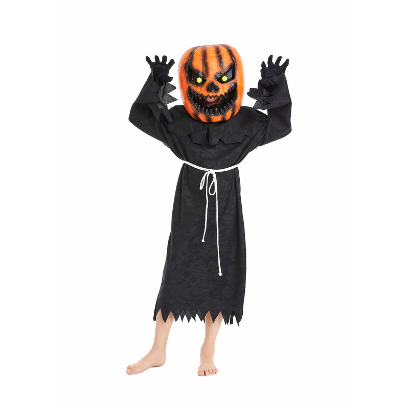 Halloween cosplay Horror Scarecrow Pumpkin Head Masquerade Costumes ...