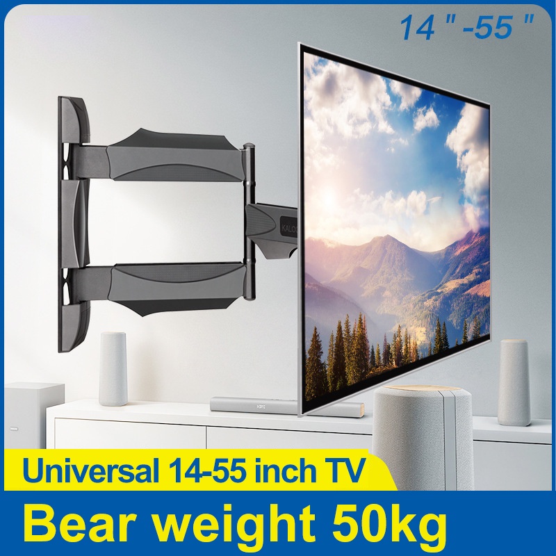℡Retractable TV Wall Mount Bracket Wall Stand Adjustable Mount Arm Fit