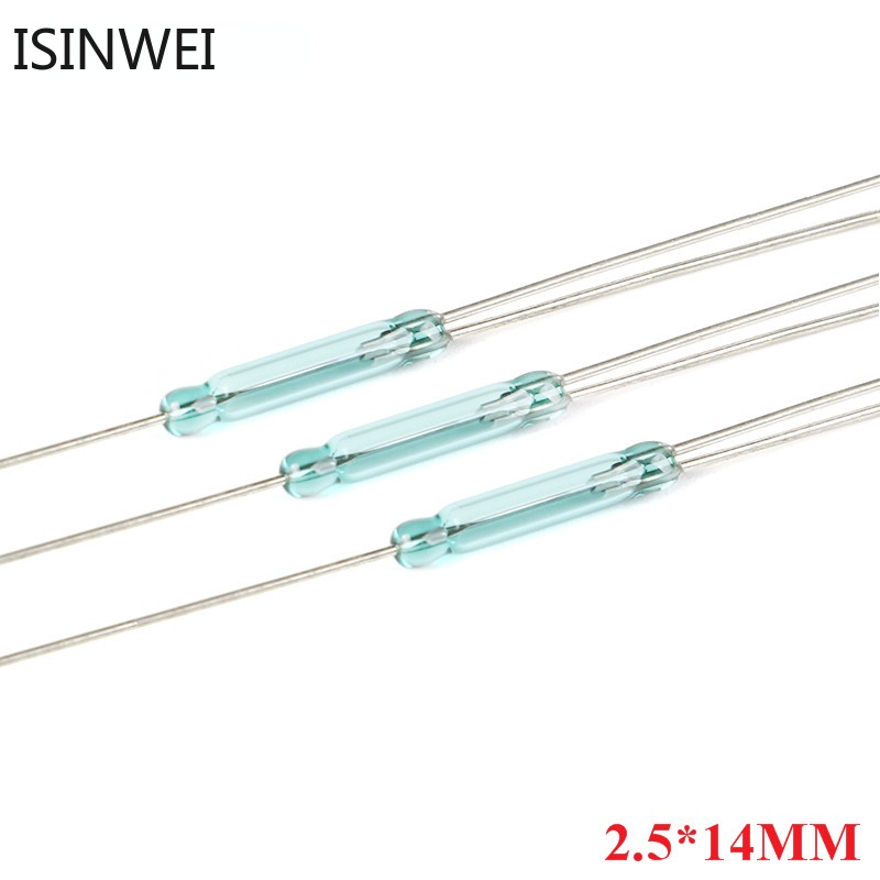 5pcs 3pin Reed Switch 2.5X14MM Magnetic Switch Glass Green Reed Switch ...