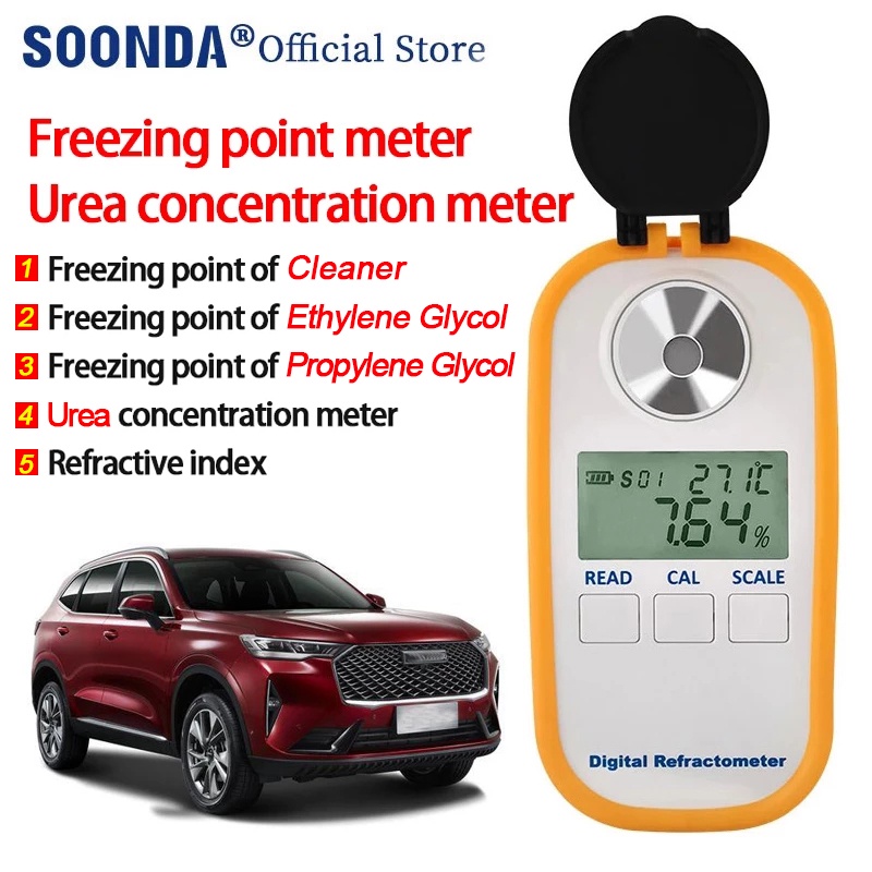 Car Automobile Urea Concentration Meter Tester Cleaning liquid Ethylene glycol Propylene glycol