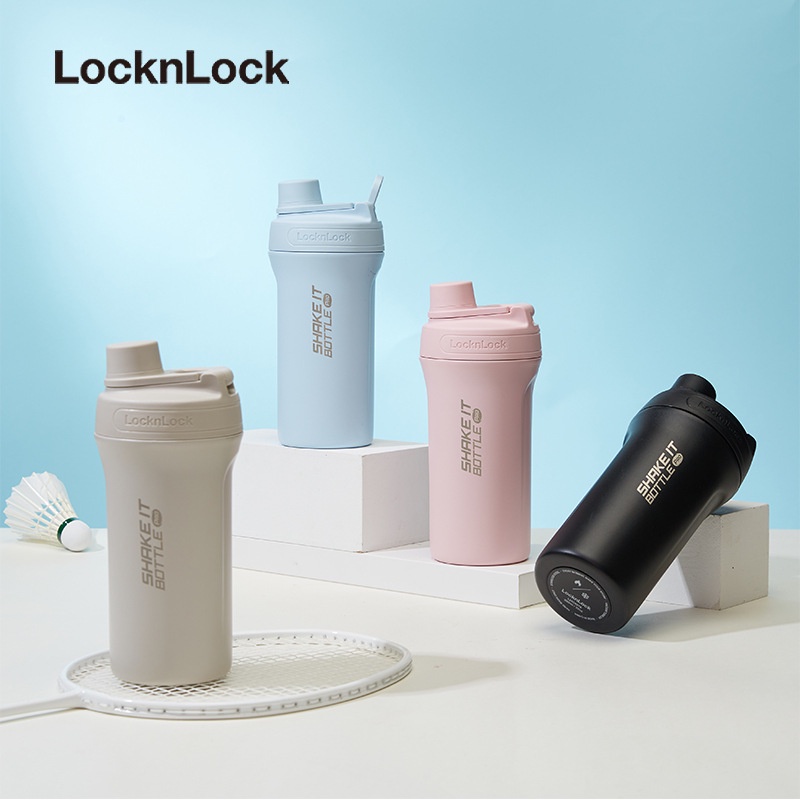 【LUCKY】LOCK LOCK Stainless Steel Thermos Cup Large Capacity Sports Water  Cup Fitness Outdoor Cooling Cup Protein Powder Shaker Cup Fitness Cup