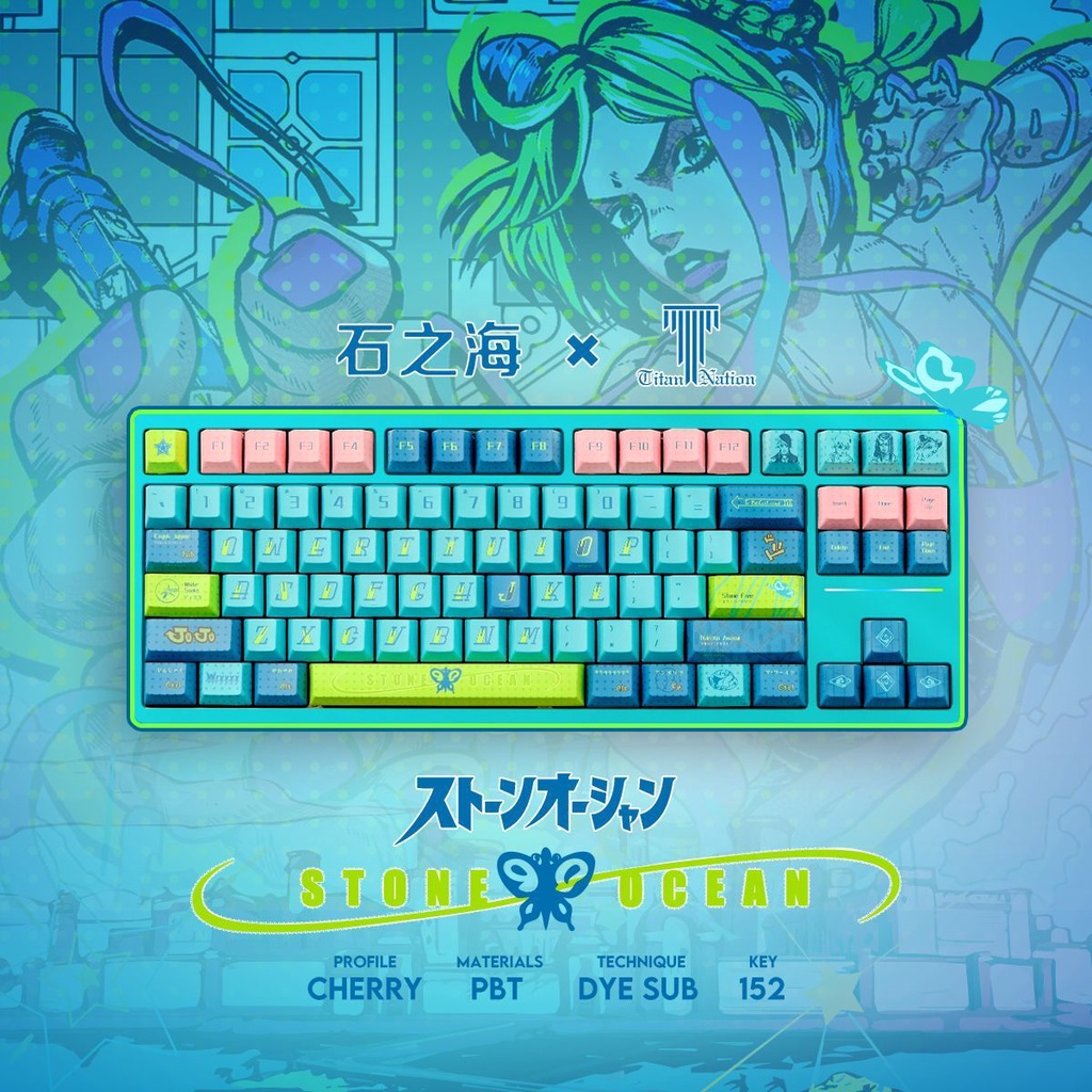 Key Cap Titan Country Jojo Stone Sea 152 Key Pbt Original Height Full ...