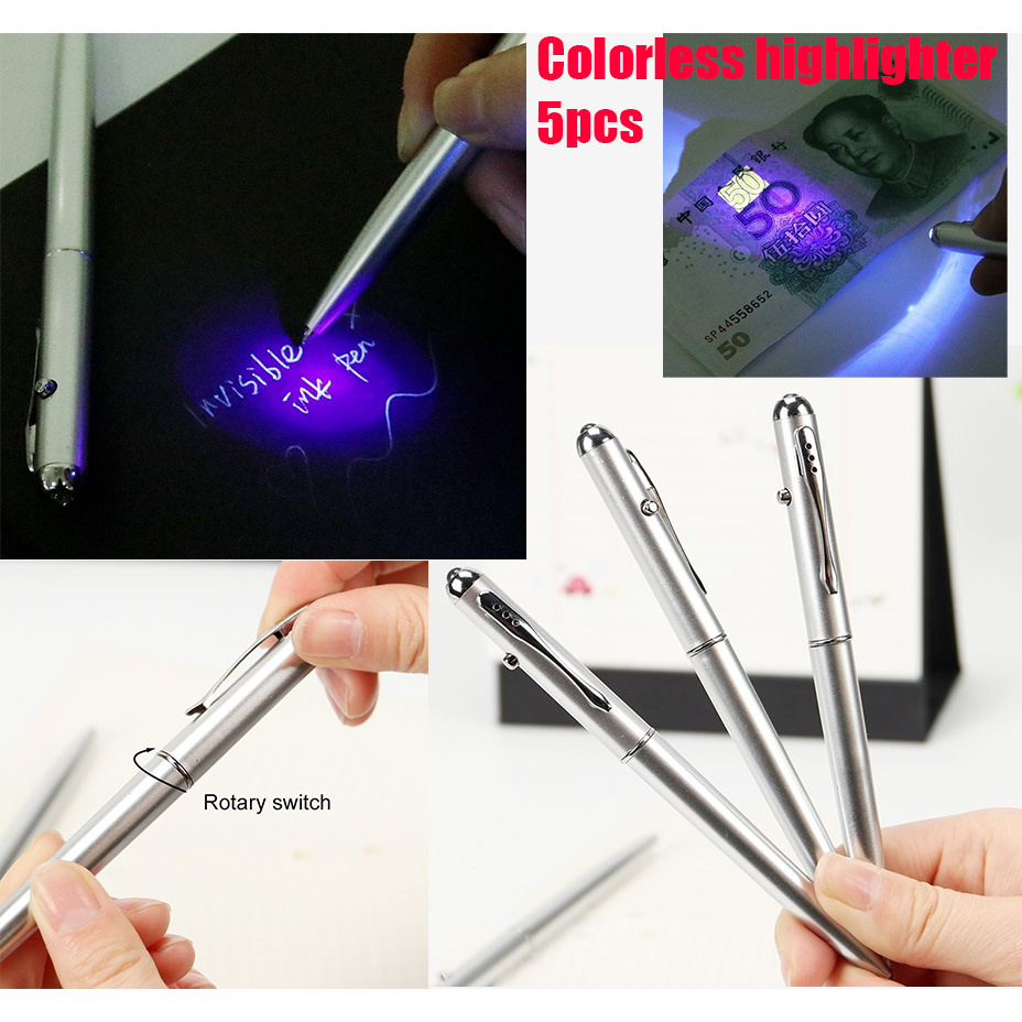 1/2/3/4/5Pcs UV Money Detection Pen Office and School Stationery UV ...