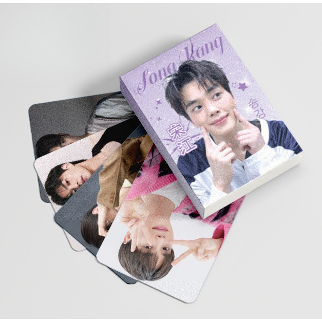 50pcs/box Song Kang Laser Hologram Photocards Korean Actors Oppa Lomo ...