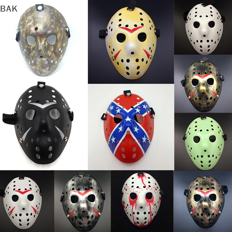 Bak Jason Voorhees Friday The Th Horror Movie Hockey Mask Scary Halloween Masks Ba Shopee