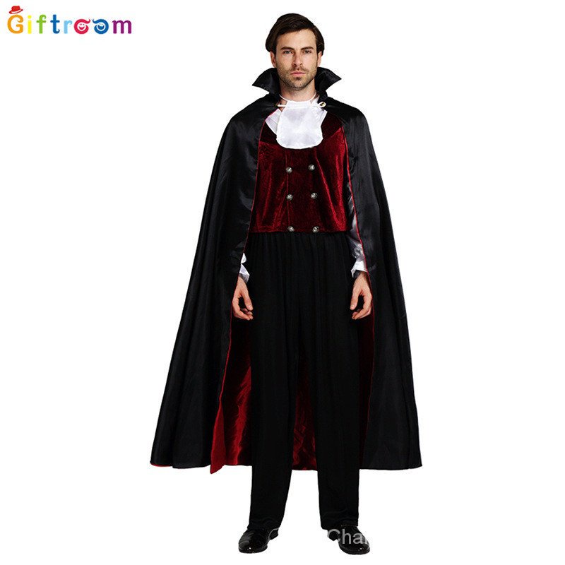Halloween Male Adult Vampire Festival Wizard Robe Monster Masquerade ...