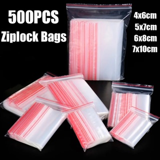 100pcs Mini Zip lock Bags Plastic Packaging Bags Small Plastic Zipper Bag  Ziplock Bag Ziplock Pill Packaging Pouches More Size