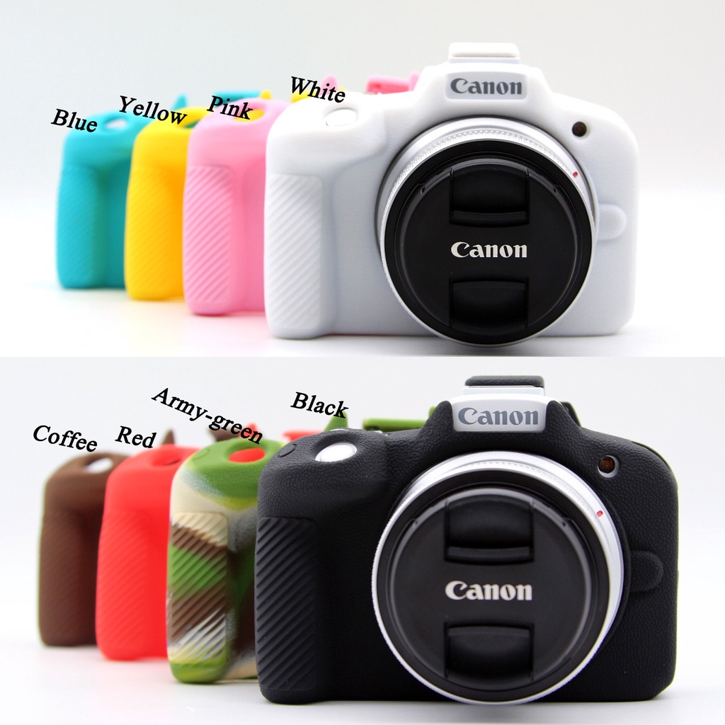 Texture Canon R50 Silicone Camera Case Cover Skin Protector For Canon