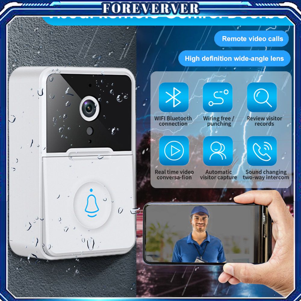 Smart Visual Wireless Doorbell Remote Home Monitoring Video Hd