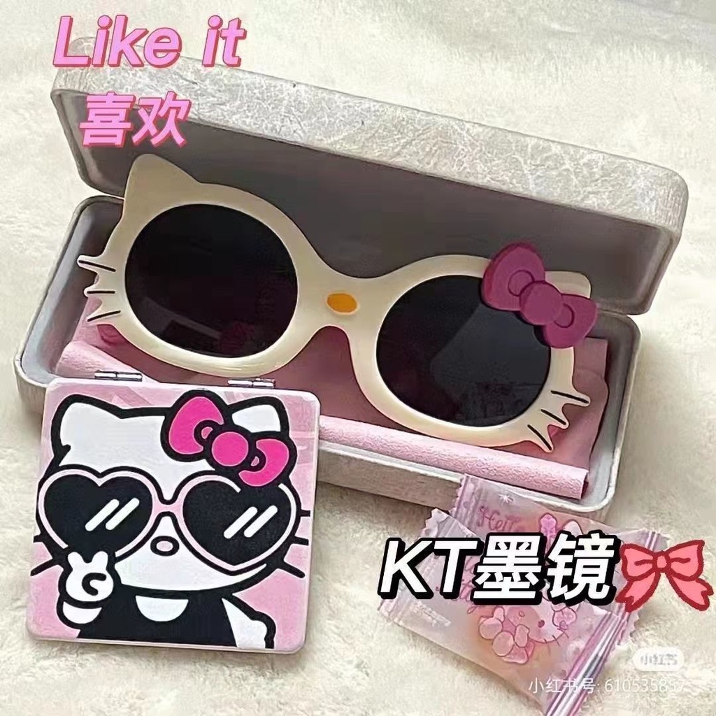 Hello Kitty sunglasses Sanrio cartoon sunglasses Hello Kitty photo eyeglasses props small children children cute sunglasses