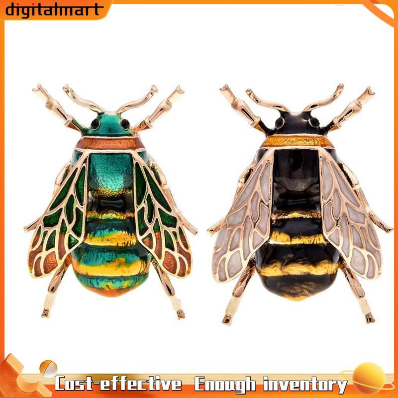  digitalmart fashion natural insect animal enamel brooches bee alloy